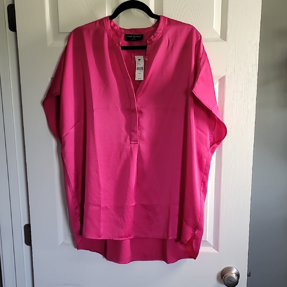 Lane Bryant Hot Pink Blouse